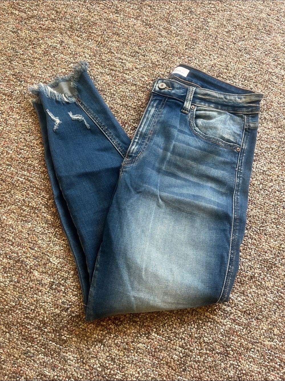 Kancan Women's Blue Distressed Skinny Jeans Size 31